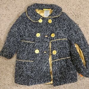 NWT Baby Double Breasted Wool Pea coat with Hat